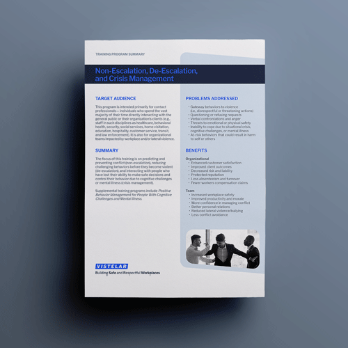 Vistelar-training-summary-Non-Escalation